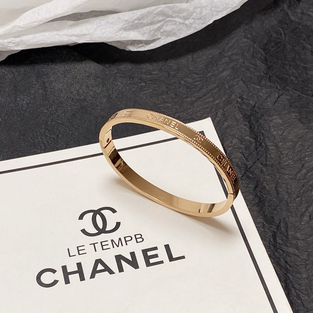 rose gold rose Bangle for women - product detail view
