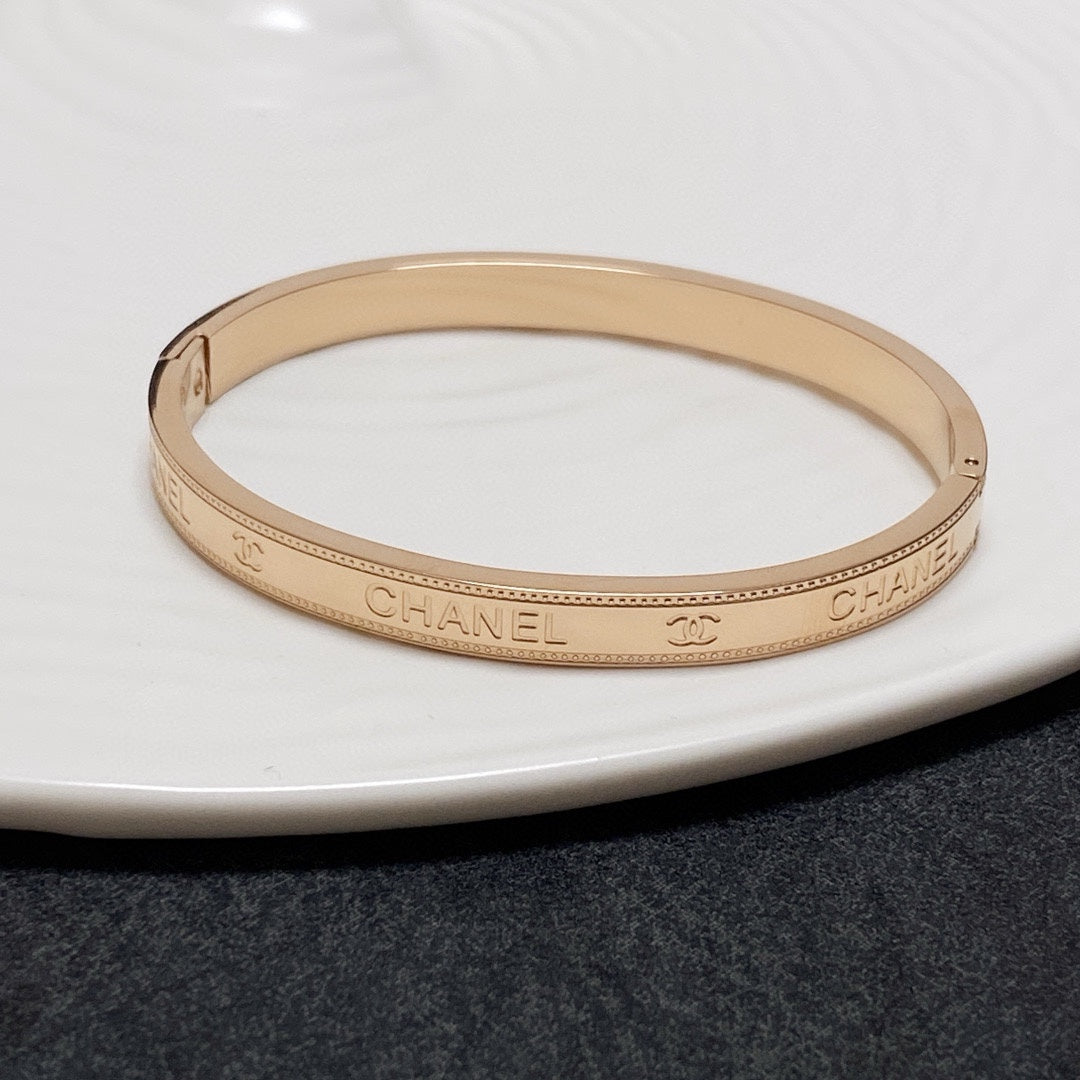 rose gold rose Bangle for women - alternate angle view 2