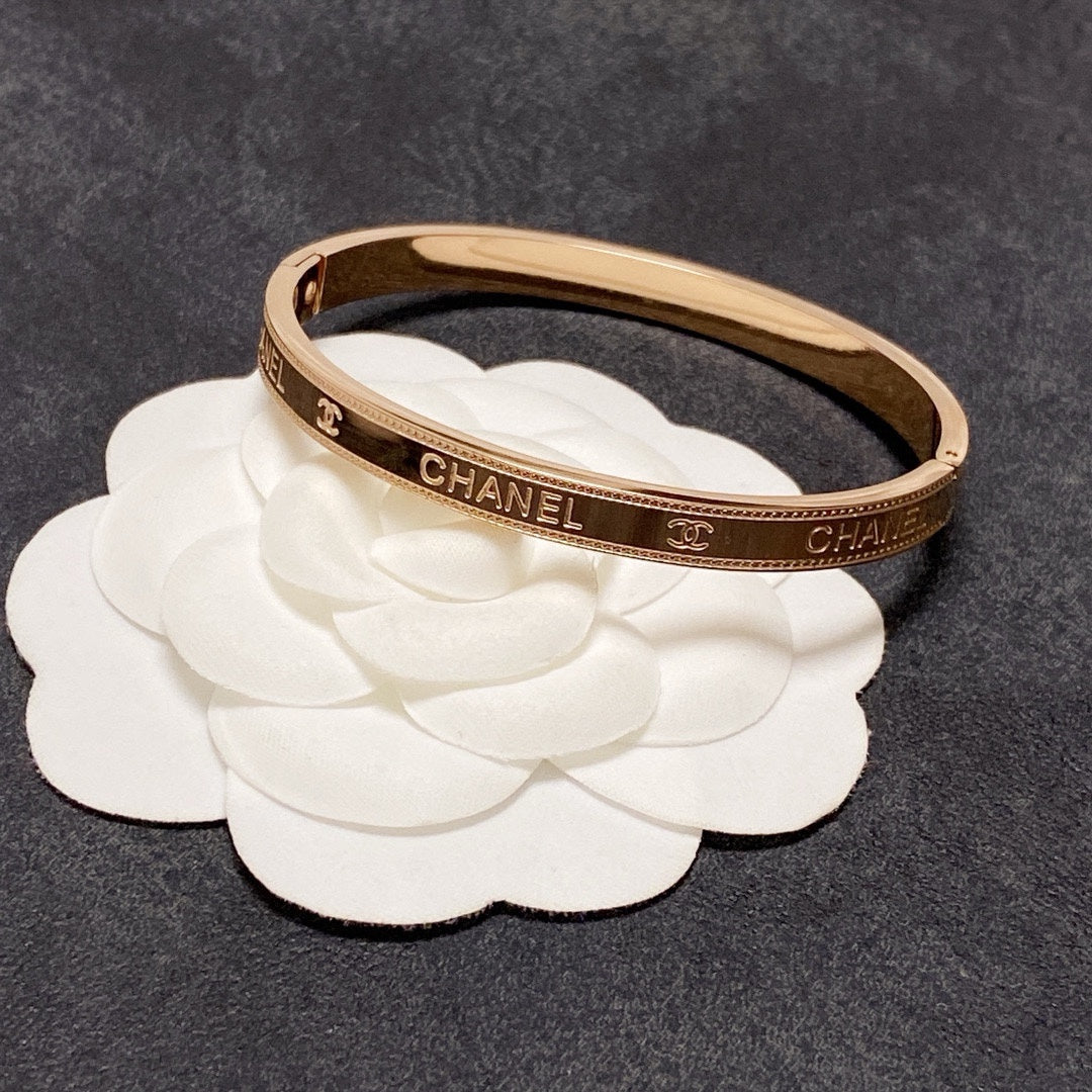 rose gold rose Bangle for women - alternate angle view 5