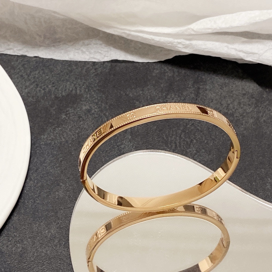 rose gold rose Bangle for women - alternate angle view 8