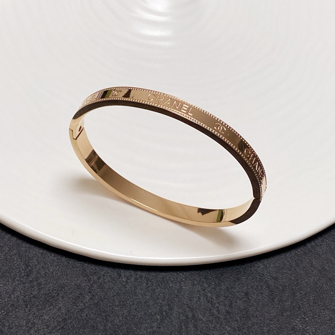 rose gold rose Bangle for women - alternate angle view 3