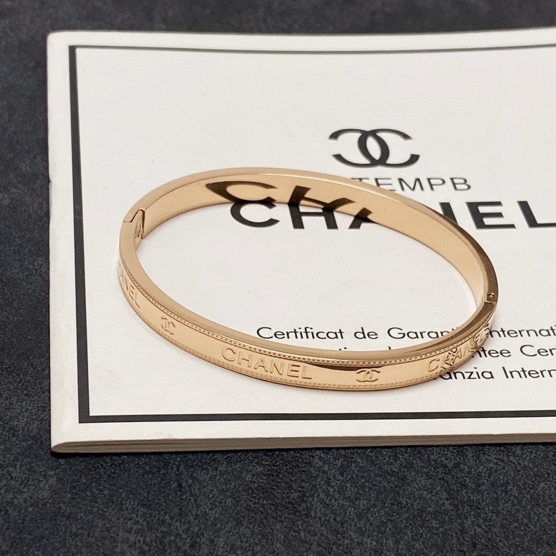 rose gold rose Bangle for women - alternate angle view 4