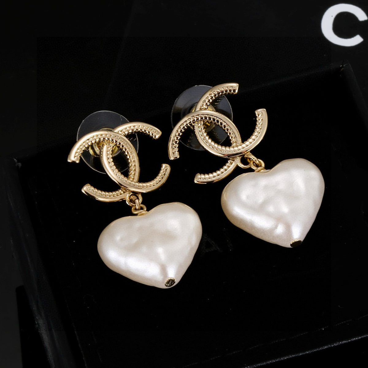 light gold luxury Drop Earrings for women - alternate angle view 8