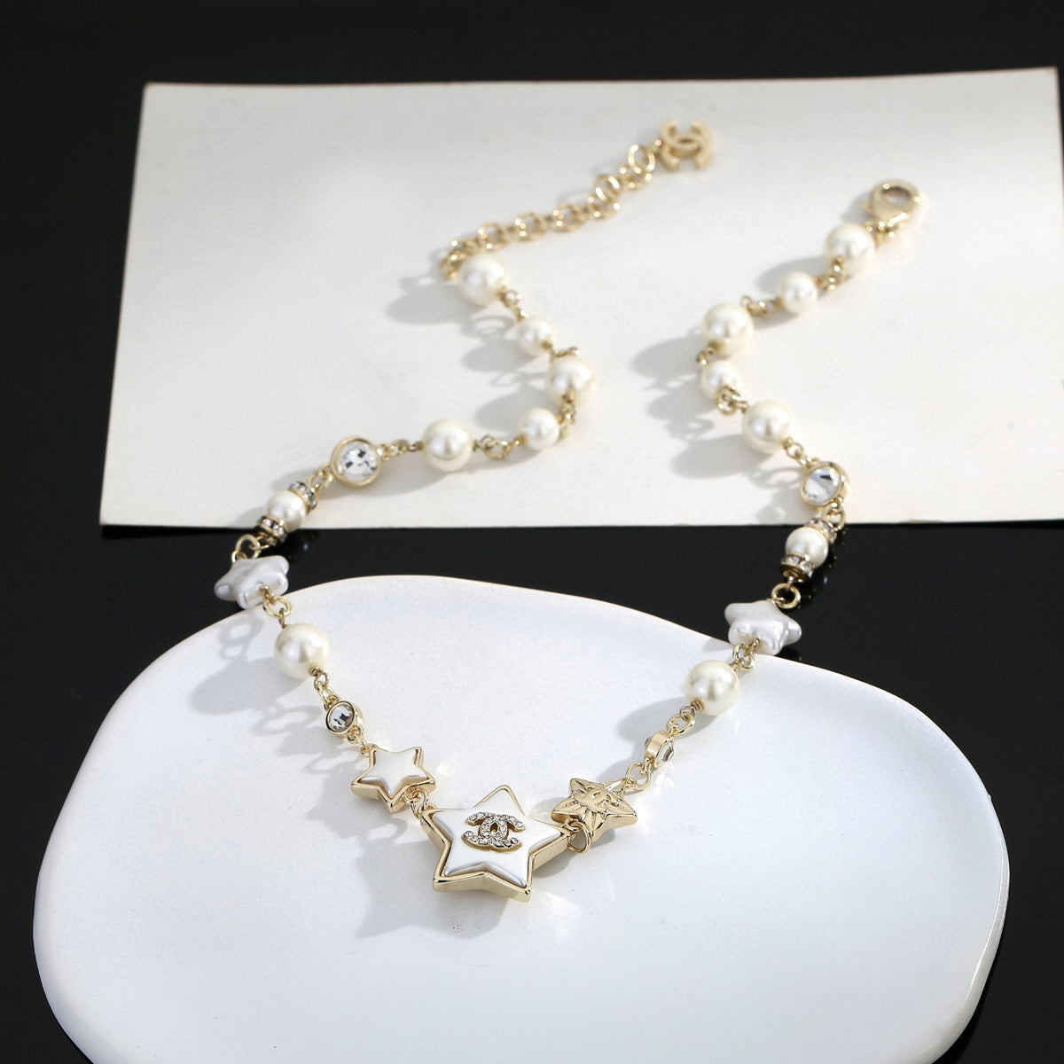 resin letter Necklace for women - alternate angle view 6