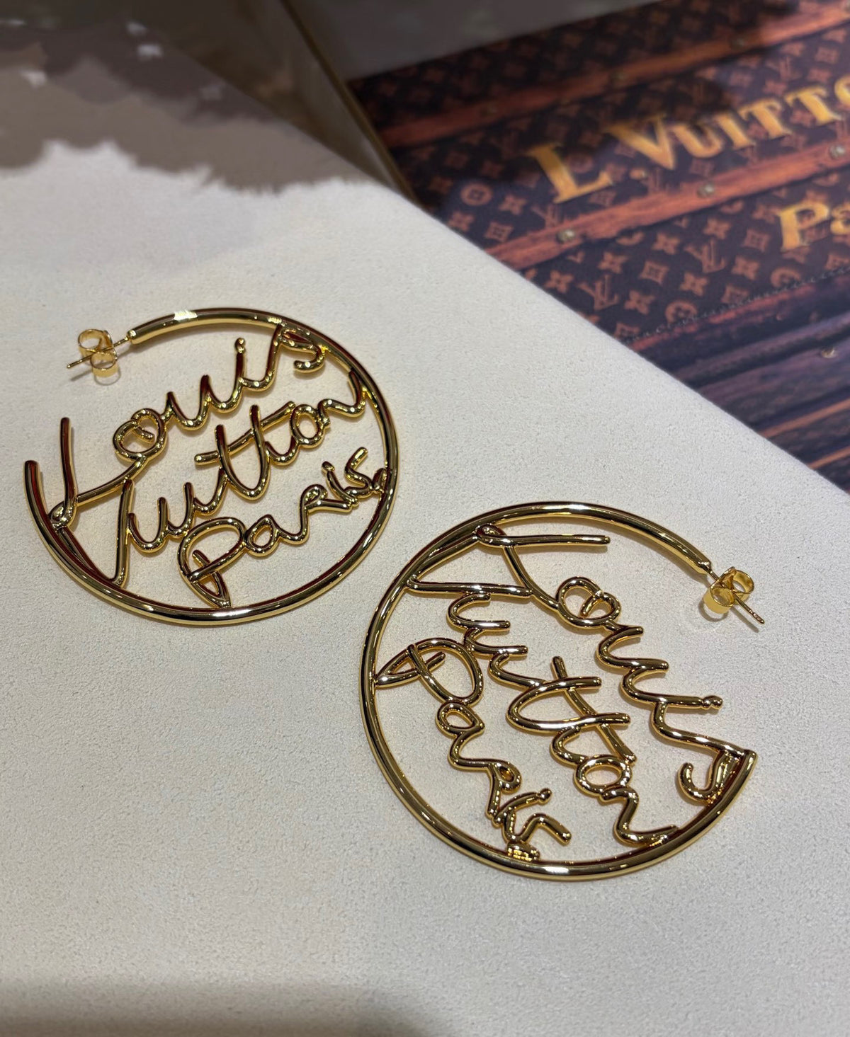 letter Stud Earrings for women - alternate angle view 3