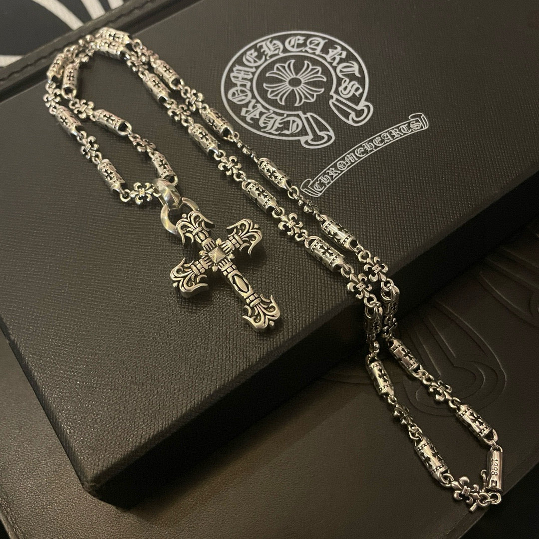 antique cross Pendant for men - alternate angle view 3