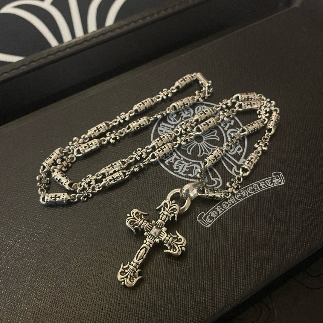 antique cross Pendant for men - alternate angle view 4