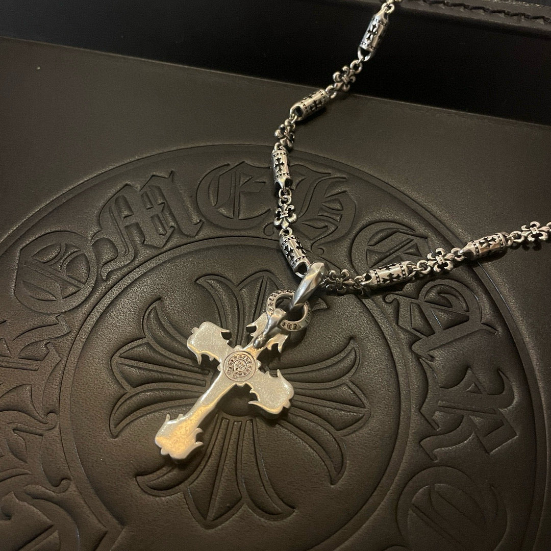antique cross Pendant for men - alternate angle view 6