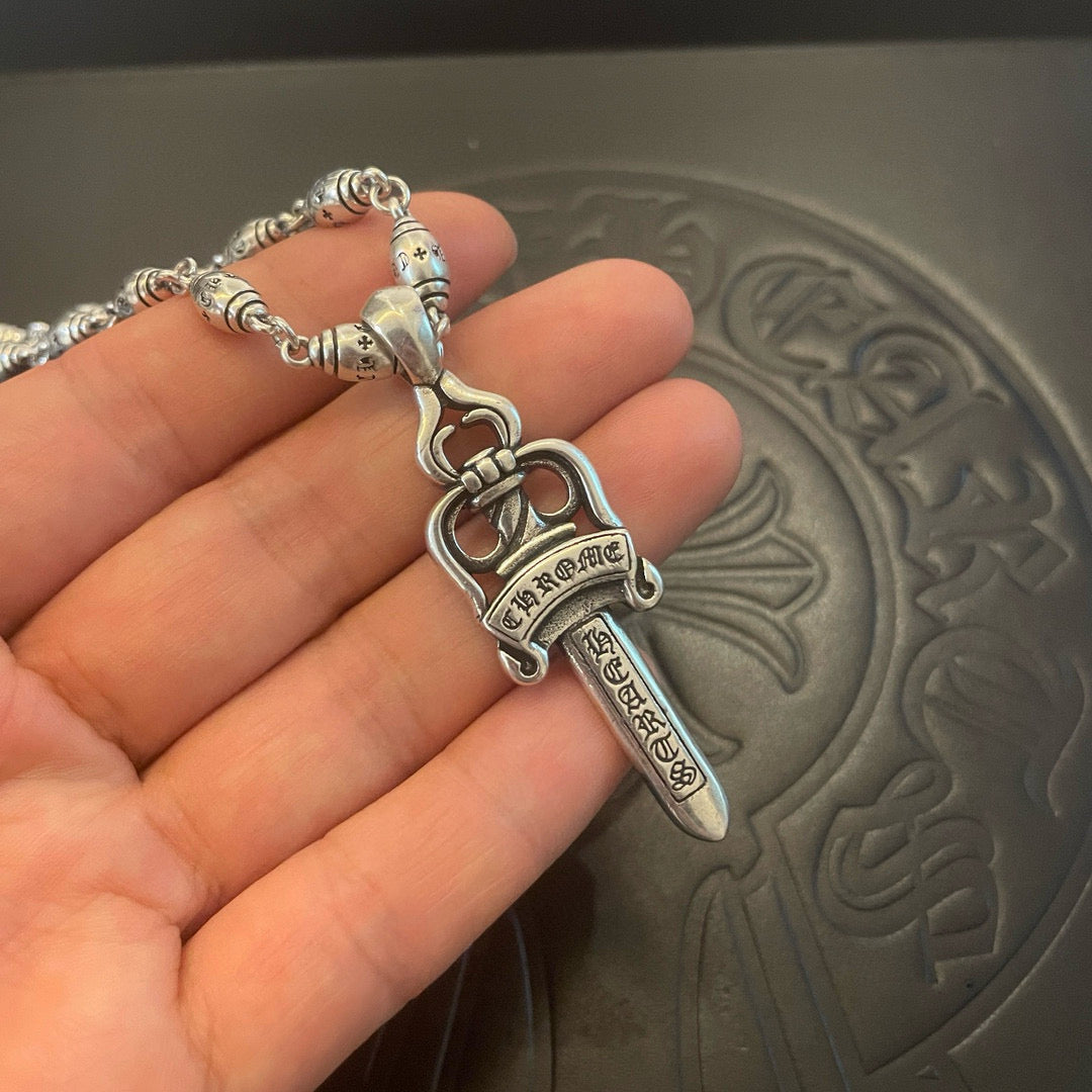 antique cross Pendant for men - alternate angle view 5