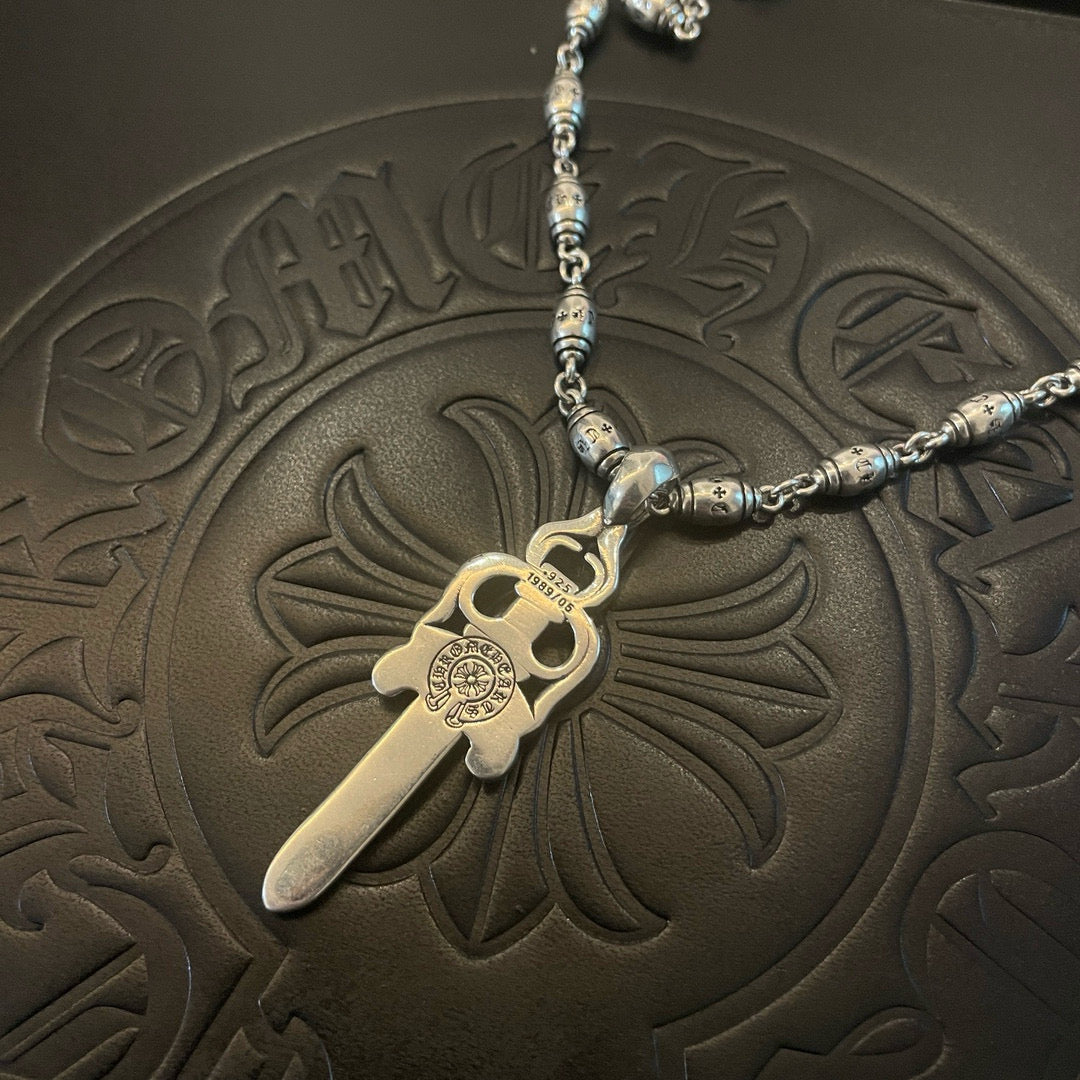 antique cross Pendant for men - alternate angle view 4