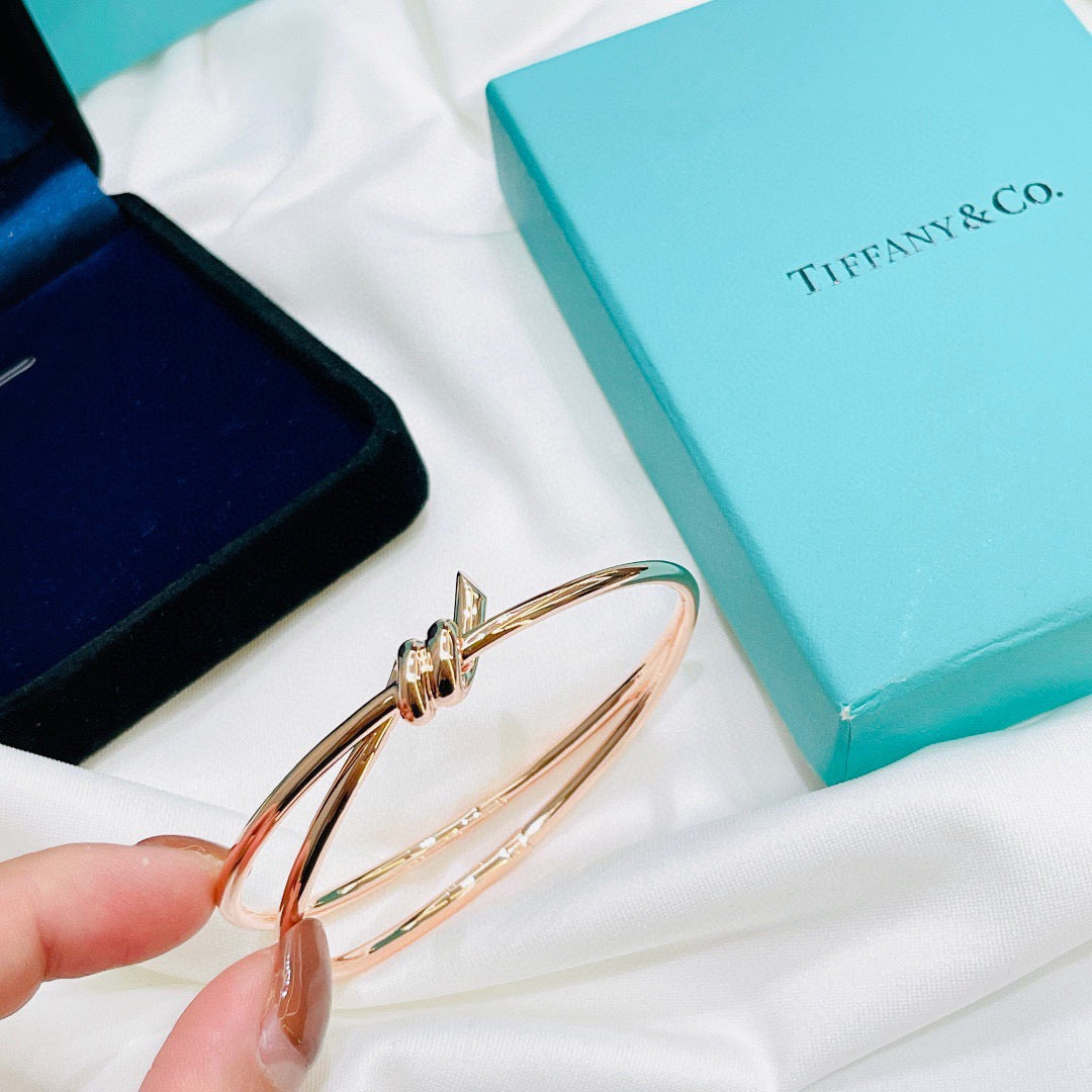 rose gold rose Bangle for women - alternate angle view 6