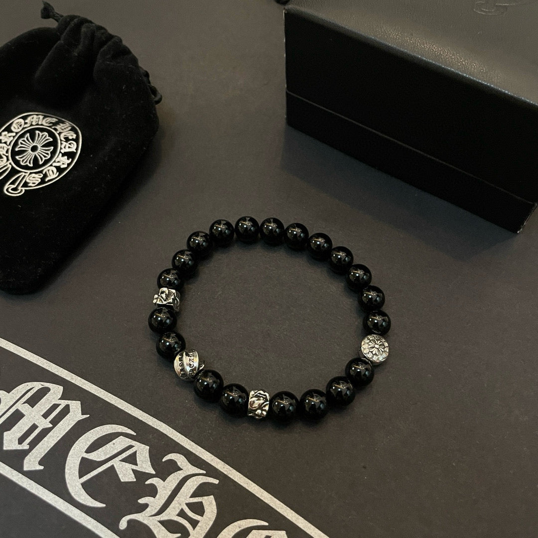 antique stone cross Bracelet for men - alternate angle view 8