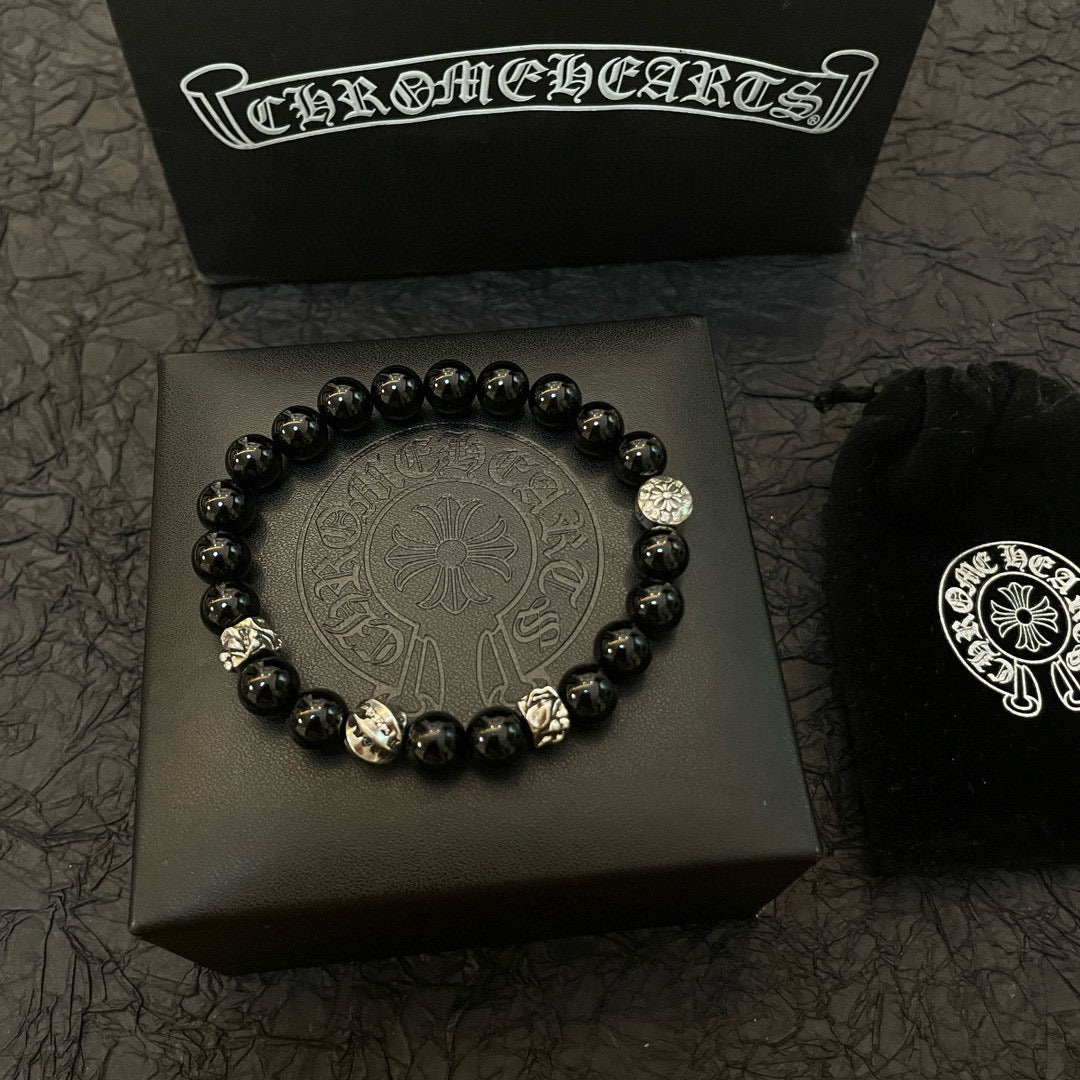 antique stone cross Bracelet for men - alternate angle view 6