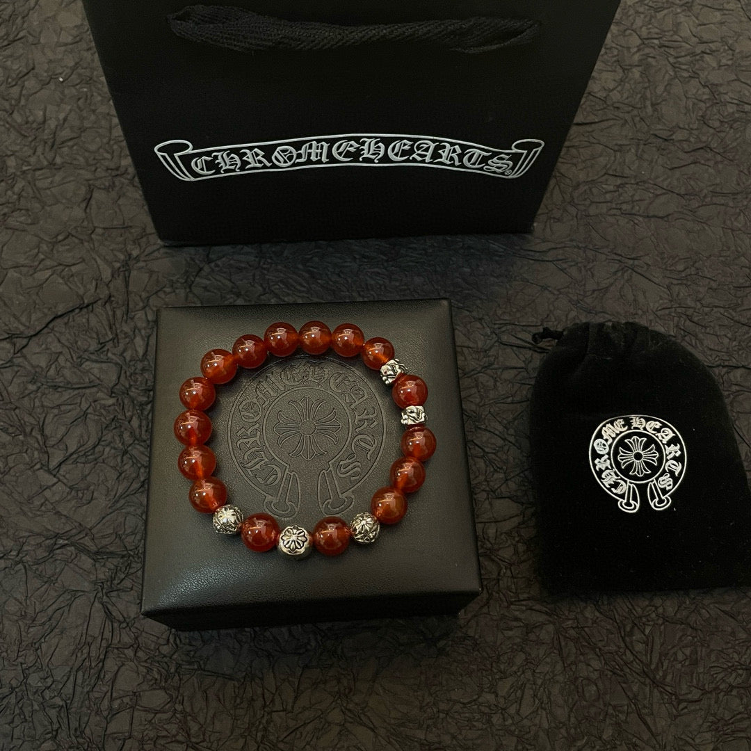 antique stone cross Bracelet for men - alternate angle view 4