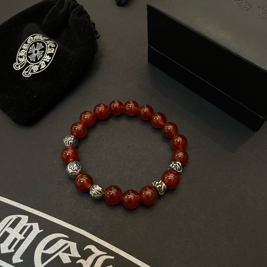 antique stone cross Bracelet for men - alternate angle view 5