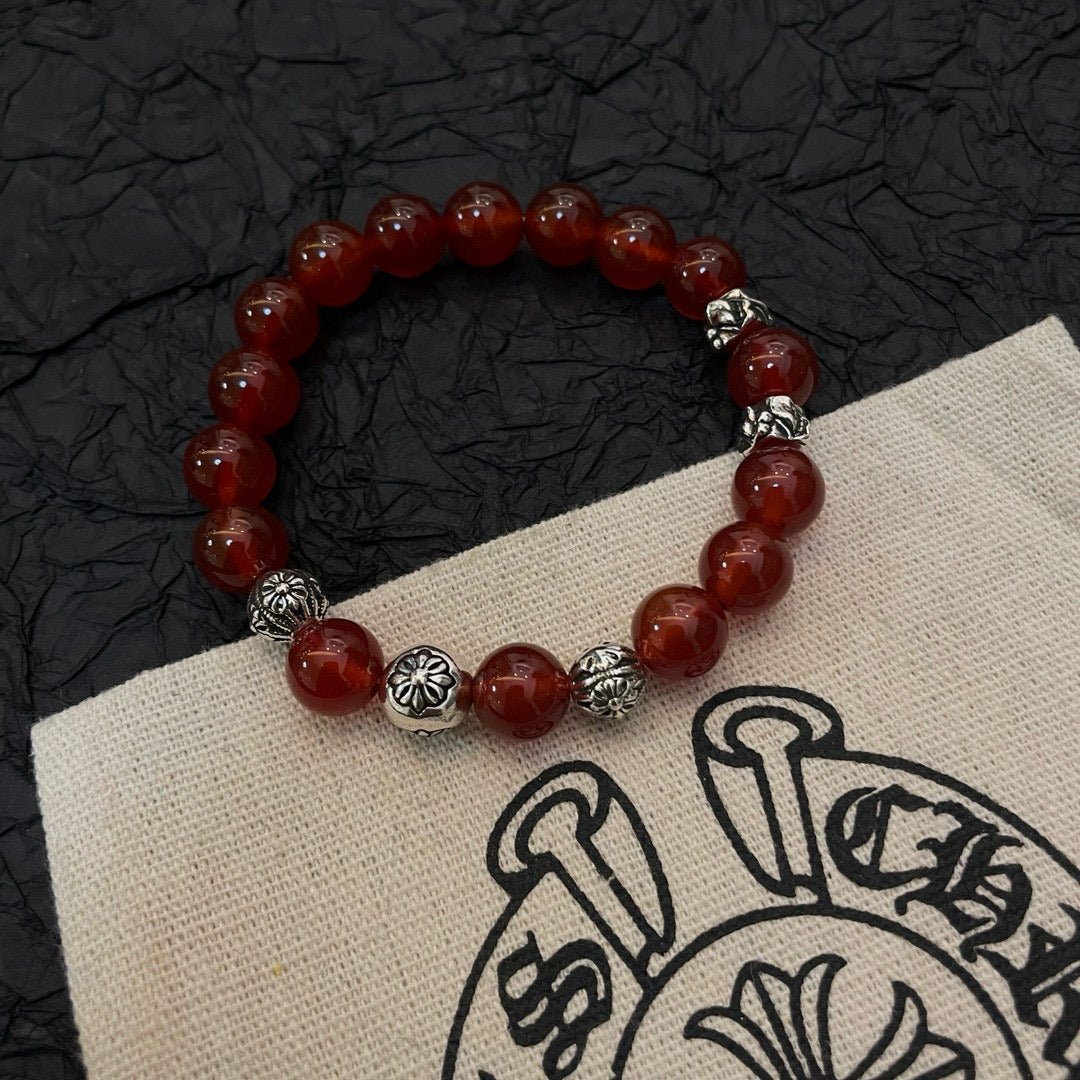antique stone cross Bracelet for men - alternate angle view 8