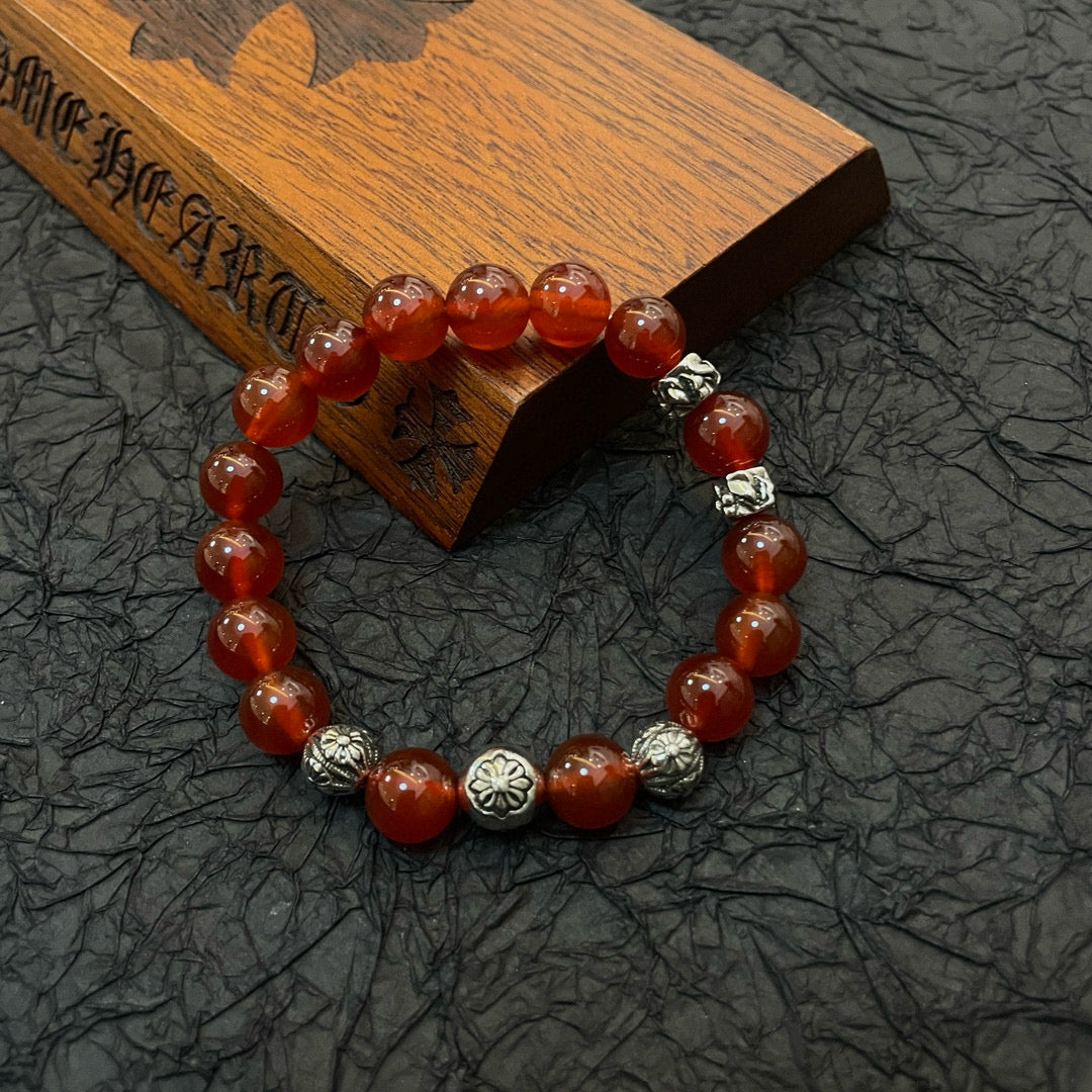 antique stone cross Bracelet for men - alternate angle view 7