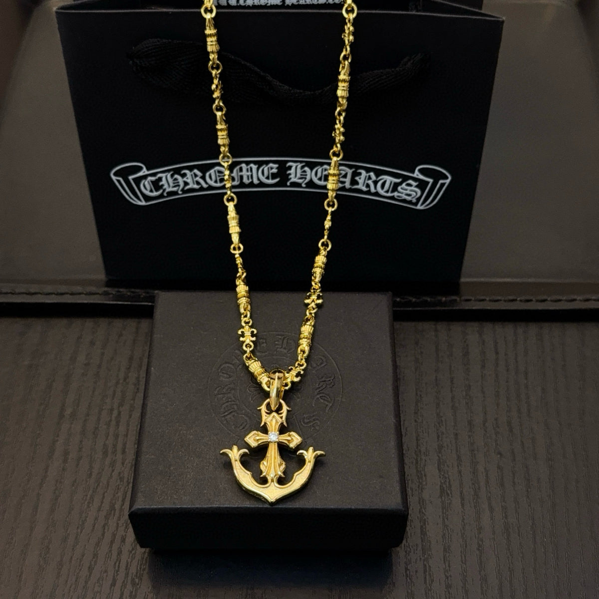 antique cross Pendant for men - alternate angle view 5