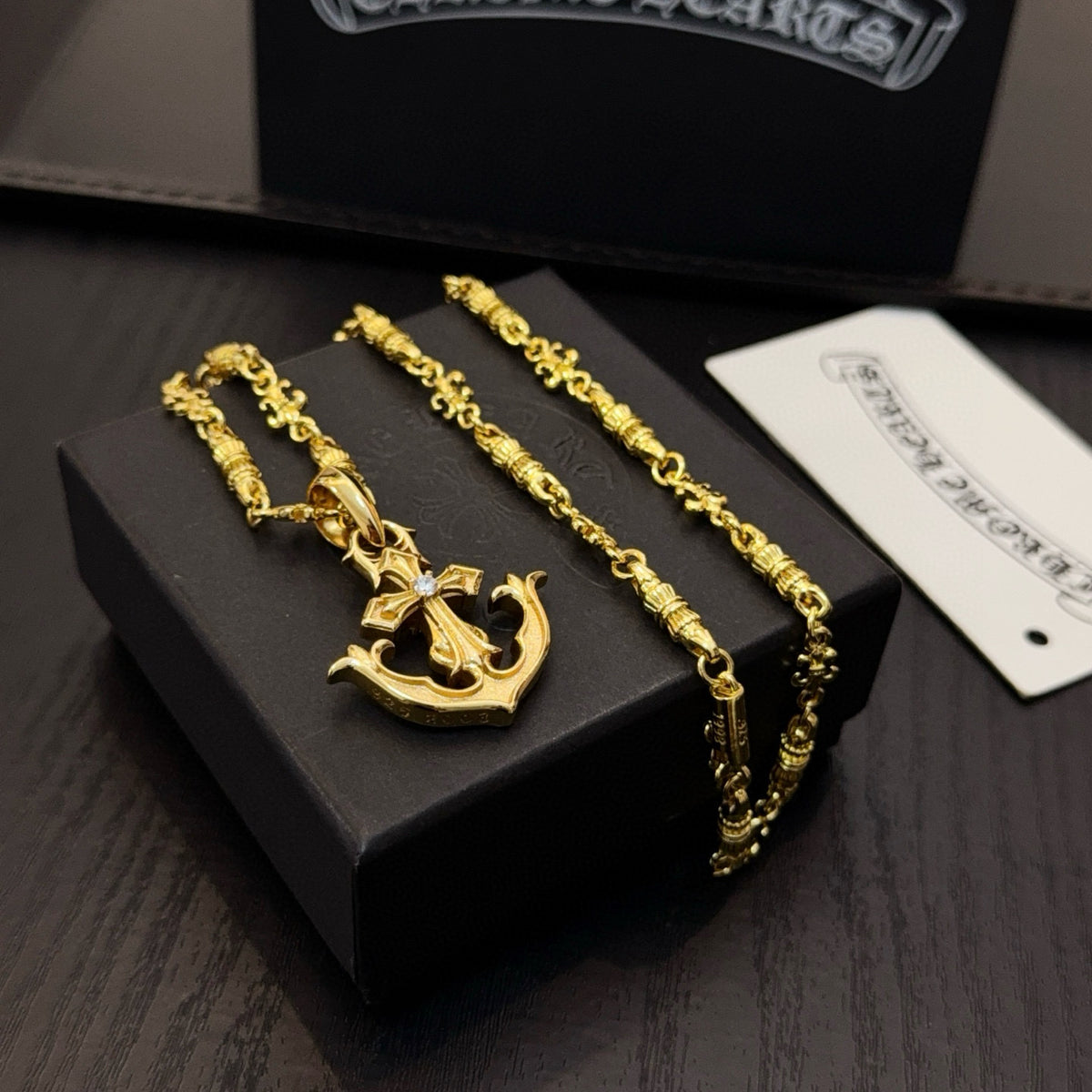 antique cross Pendant for men - alternate angle view 7