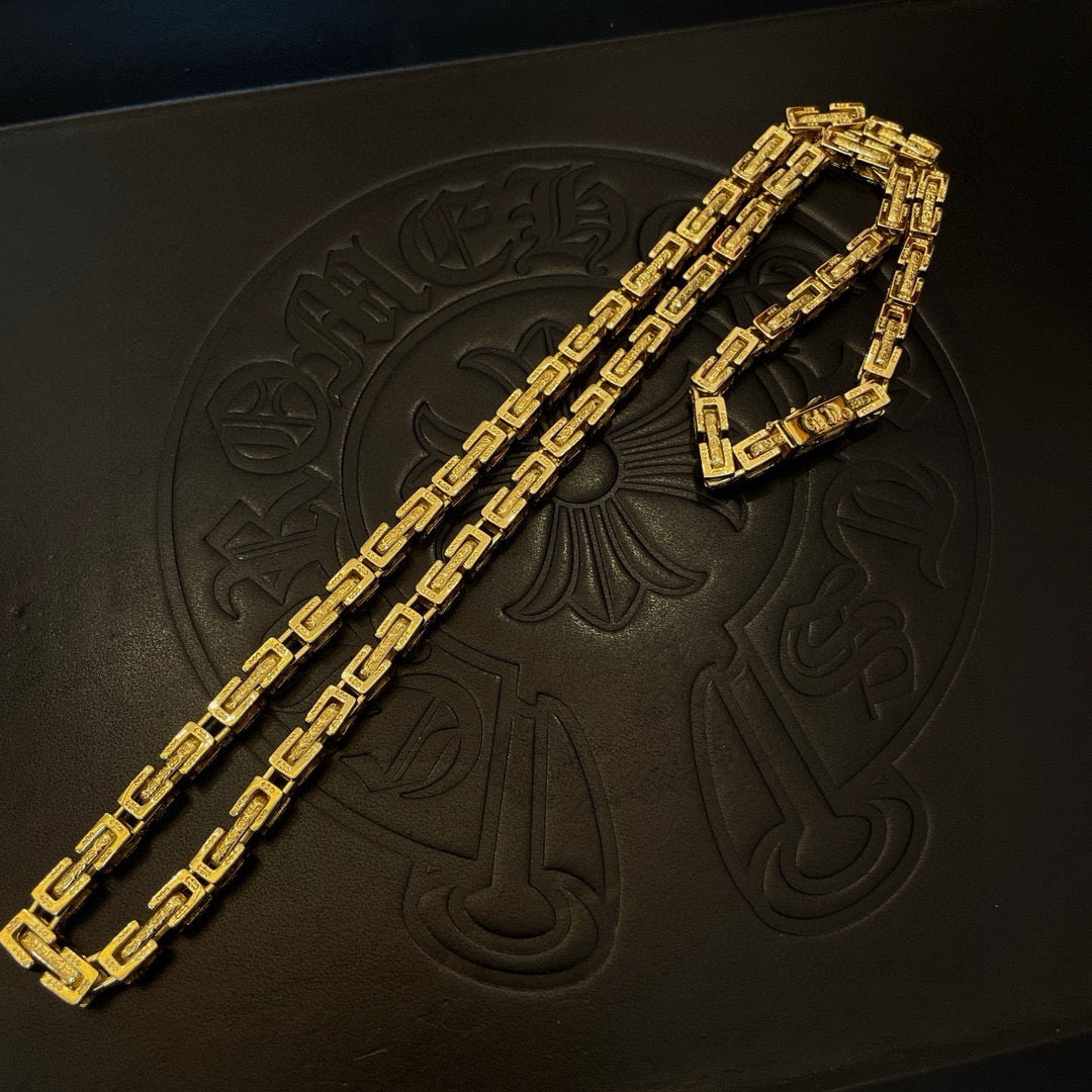 antique cross Necklace for men - alternate angle view 5