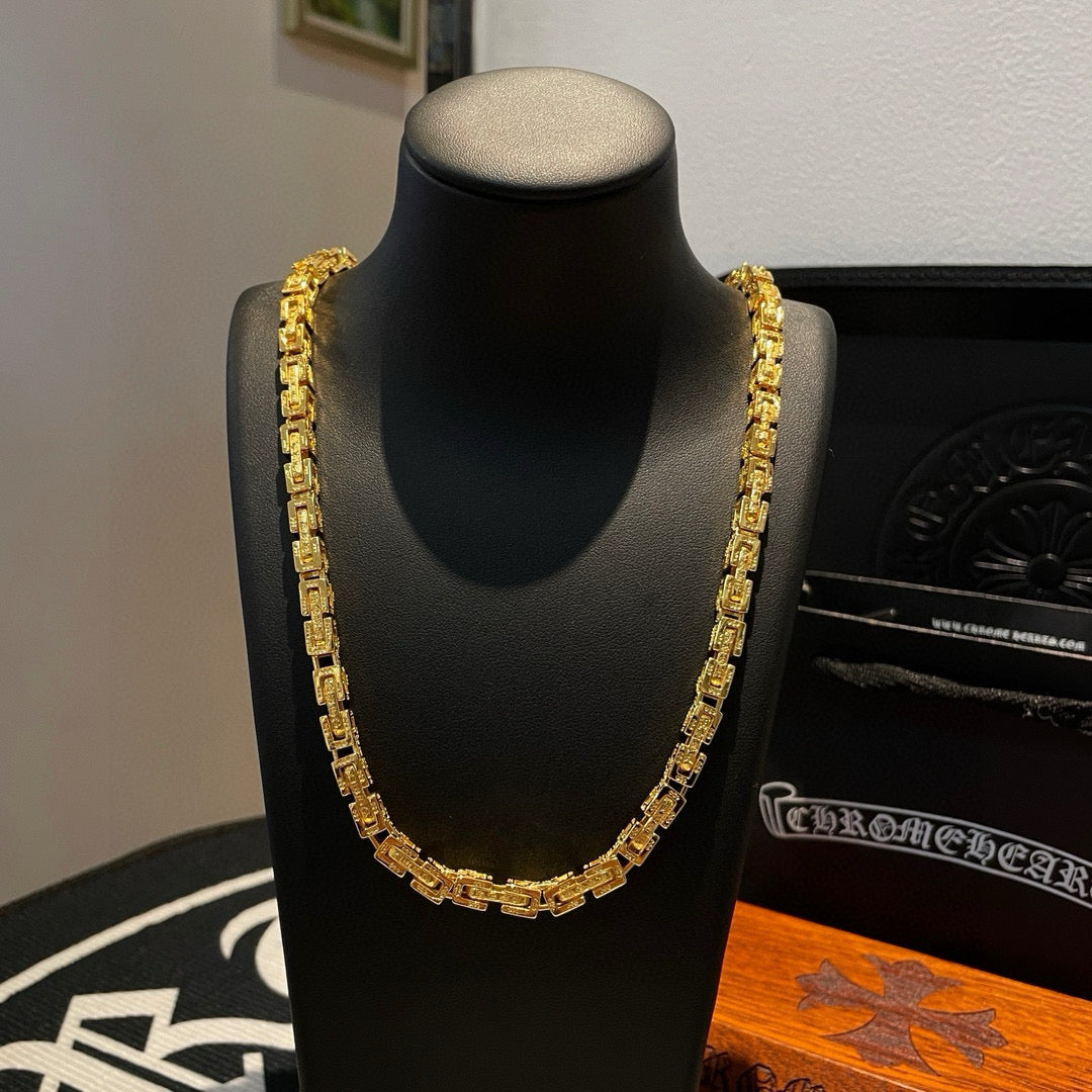 antique cross Necklace for men - alternate angle view 2