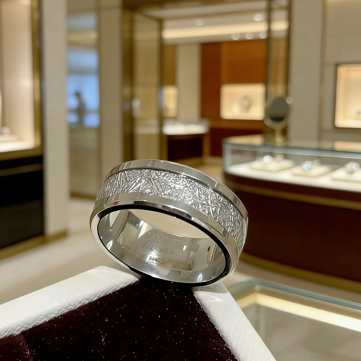 gold minimalist Ring for men - product detail view