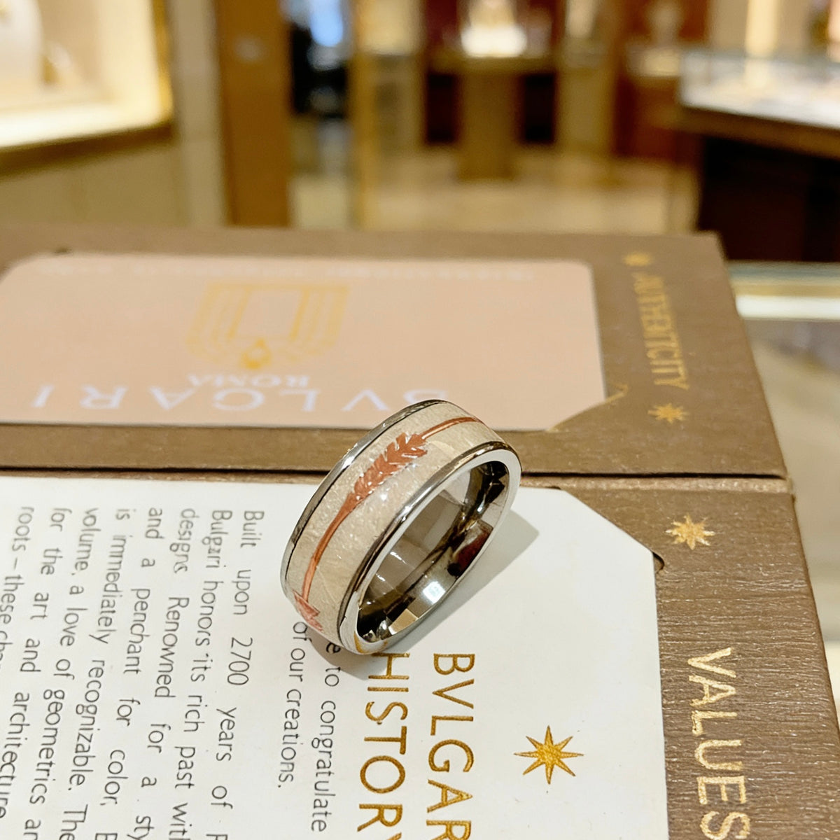 gold minimalist Ring for men - alternate angle view 5