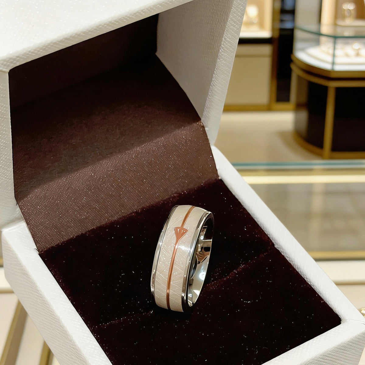 gold minimalist Ring for men - alternate angle view 7