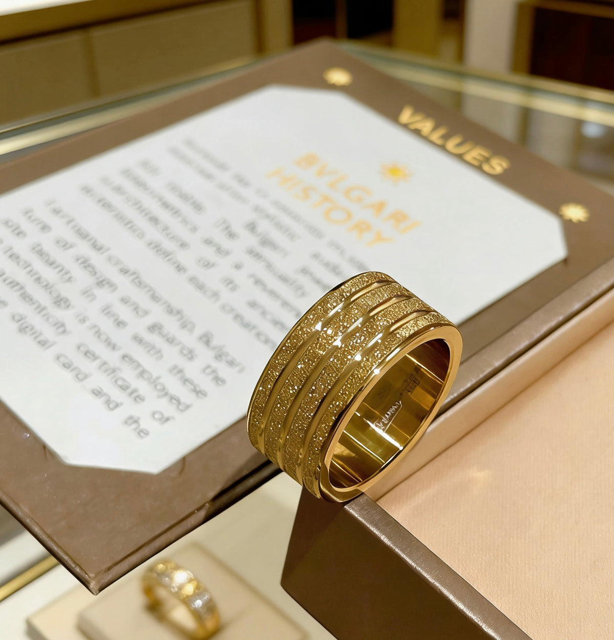 gold minimalist Ring for men - alternate angle view 4