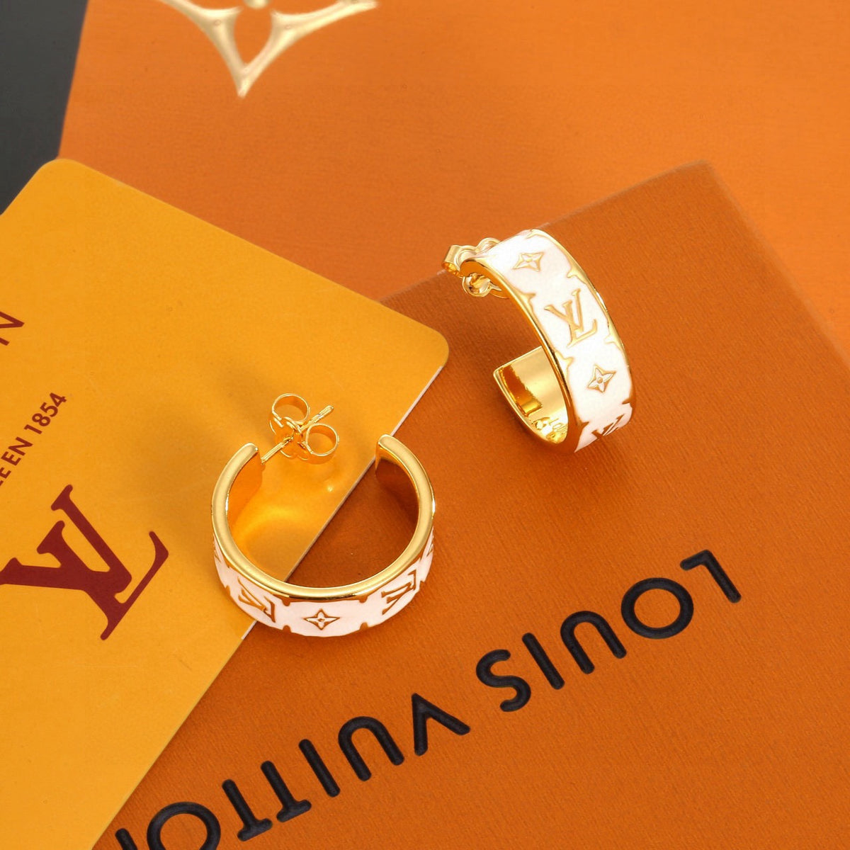 letter Stud Earrings for women - product detail view