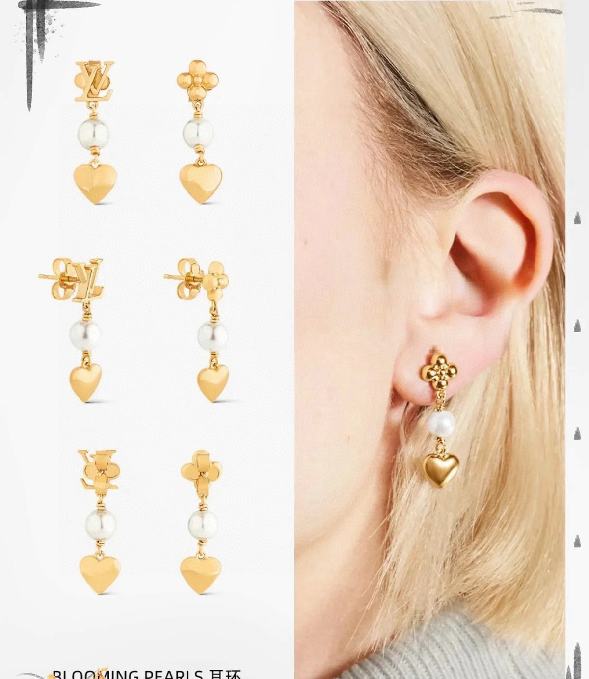minimalist Stud Earrings for women - alternate angle view 2