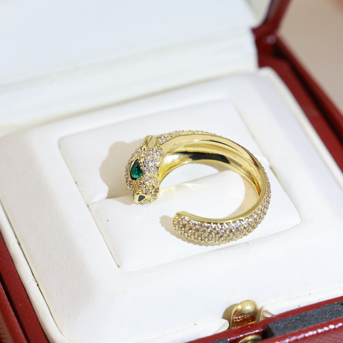 green crystal unique Ring for women - alternate angle view 9