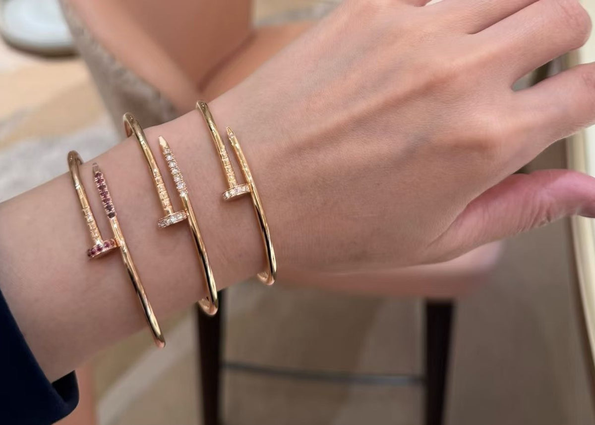 tricolor crystal Bangle for women - alternate angle view 8