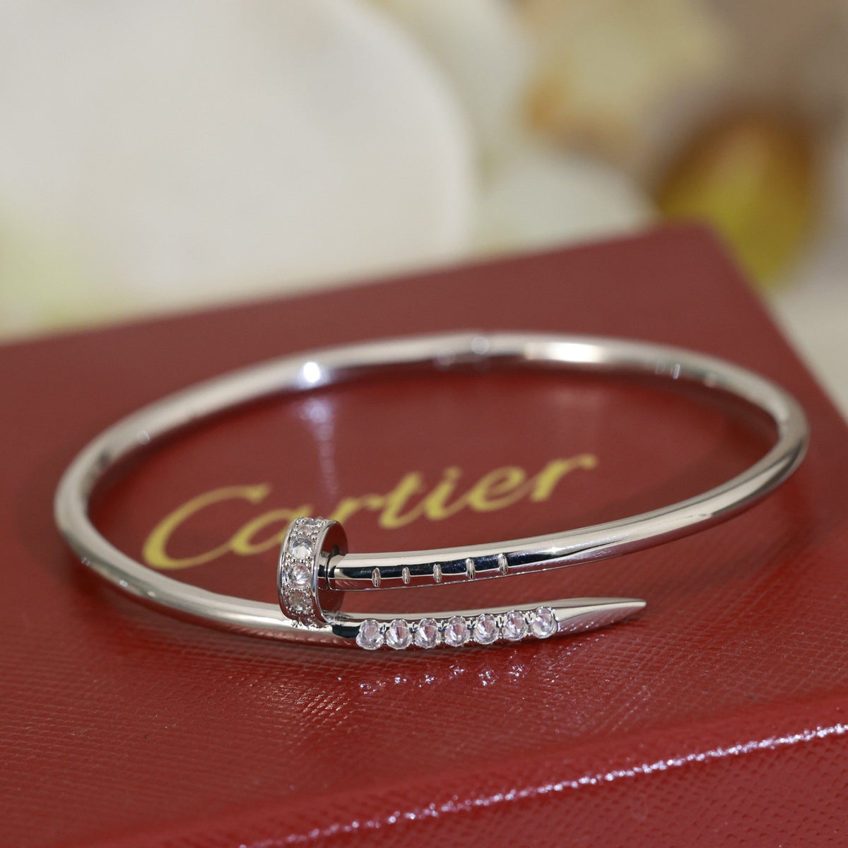 tricolor crystal Bangle for women - alternate angle view 7