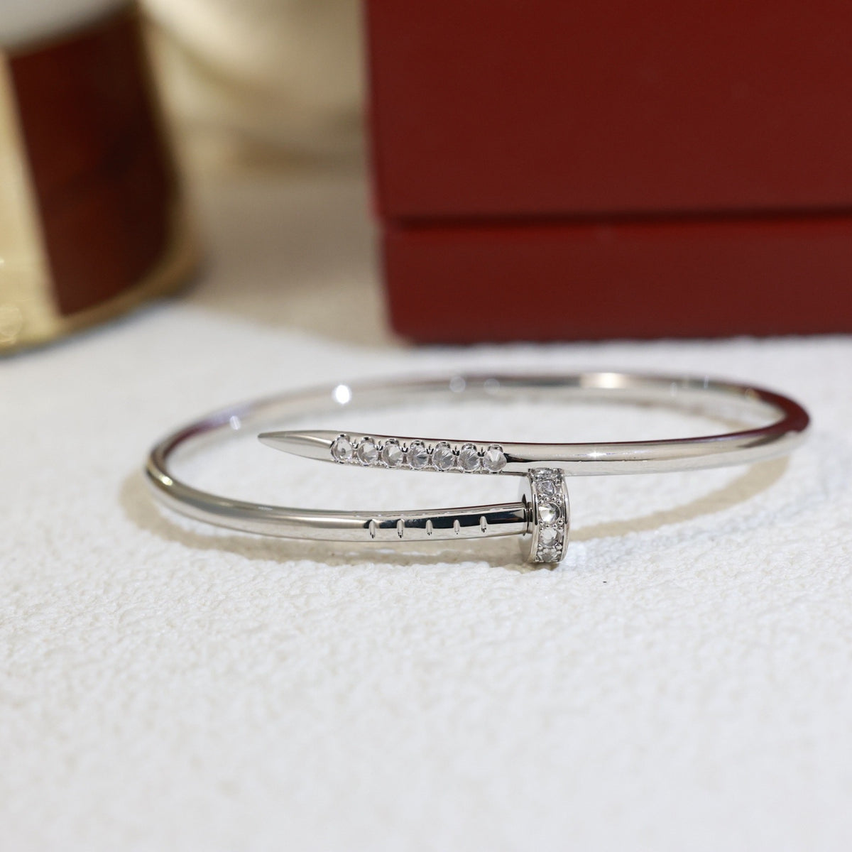 tricolor crystal Bangle for women - alternate angle view 4