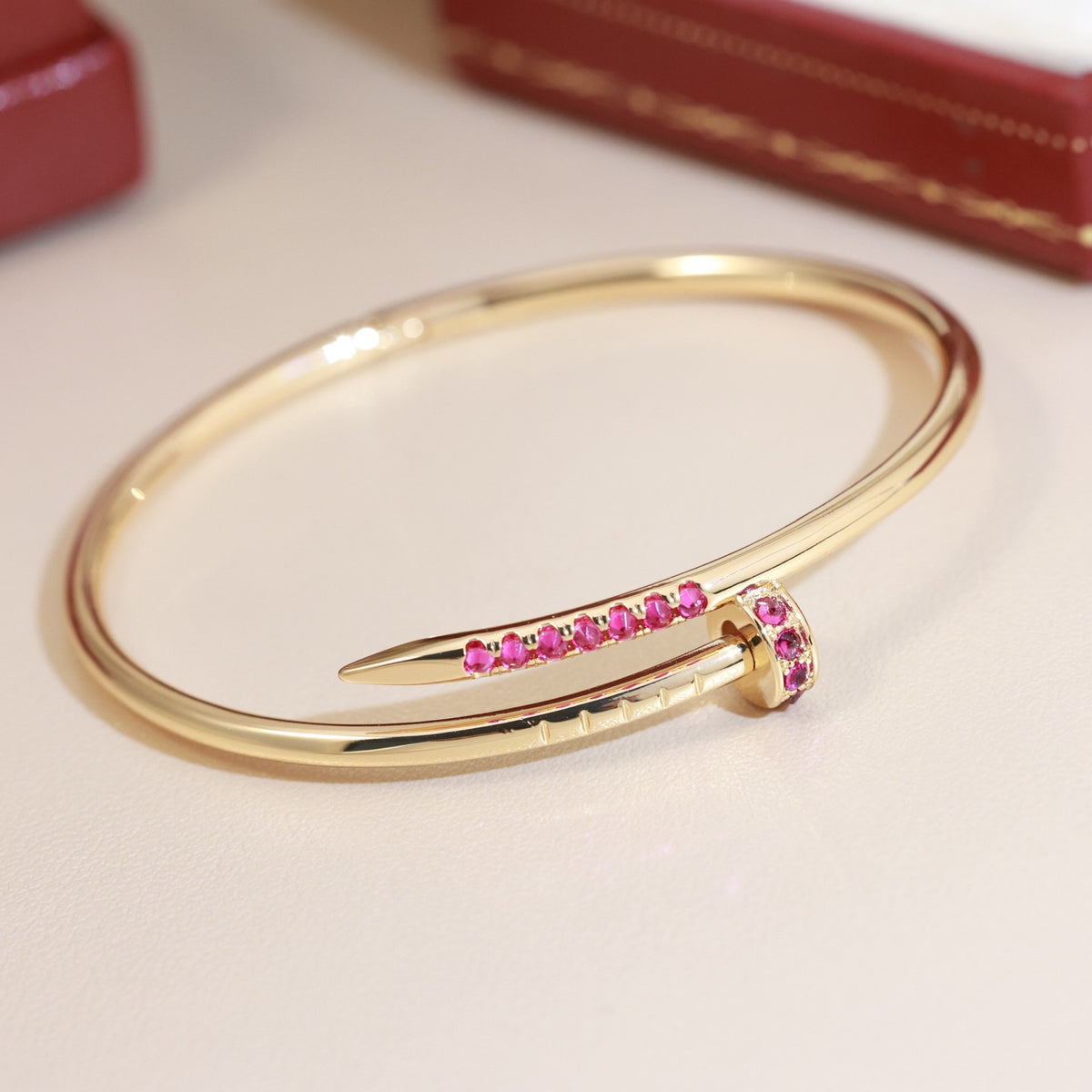 tricolor crystal Bangle for women - alternate angle view 5