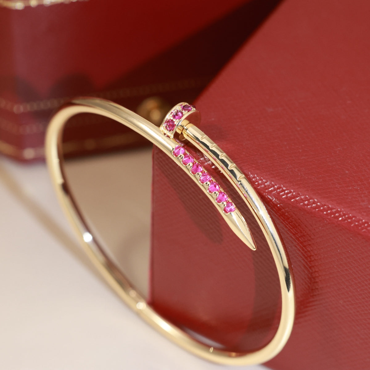 tricolor crystal Bangle for women - product detail view