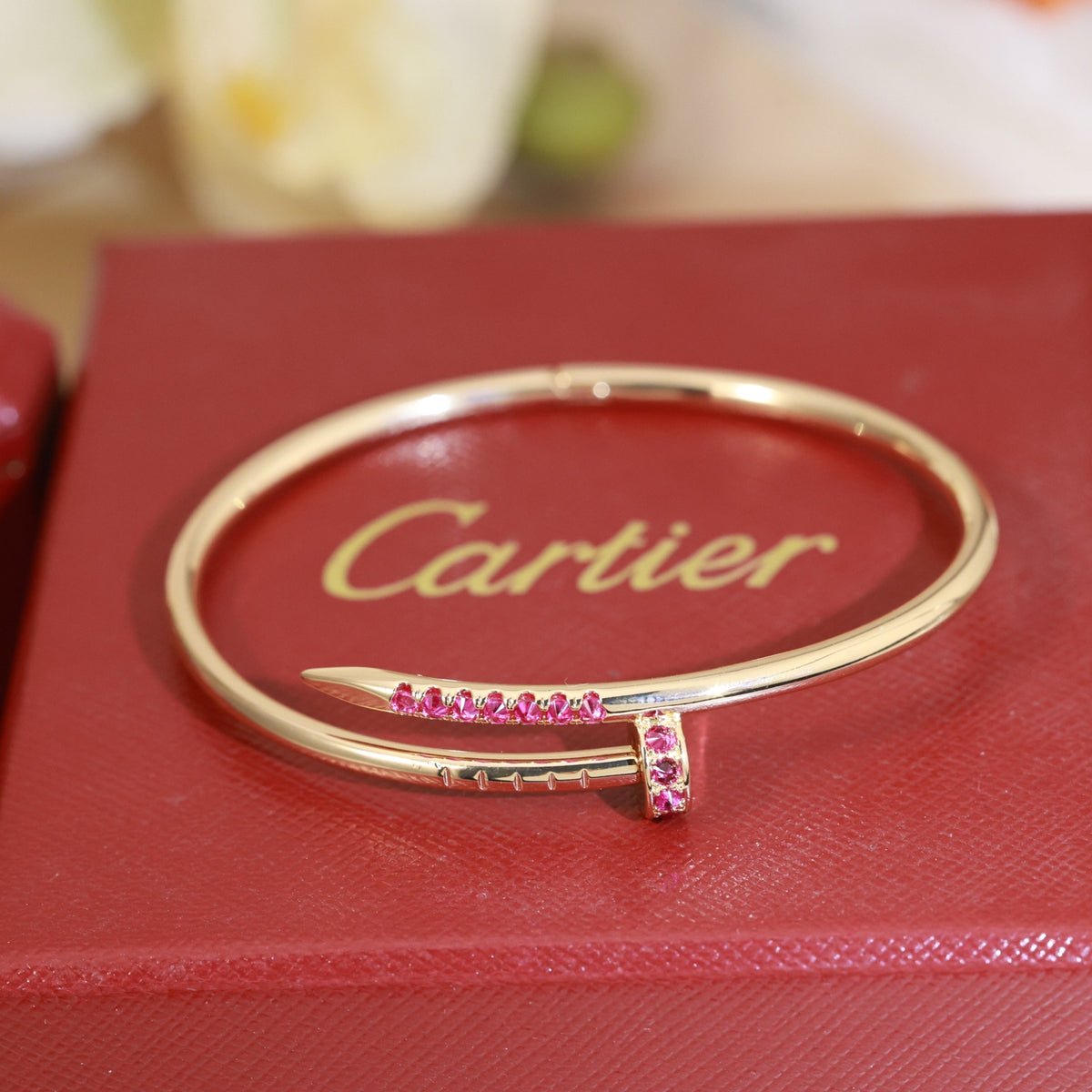 tricolor crystal Bangle for women - alternate angle view 3