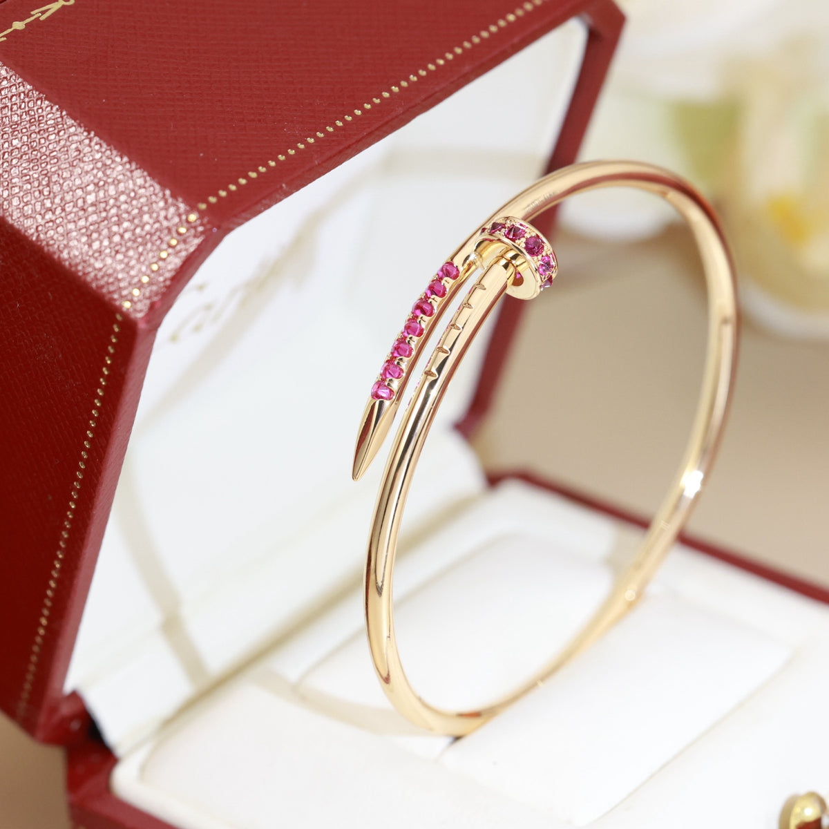 tricolor crystal Bangle for women - alternate angle view 4