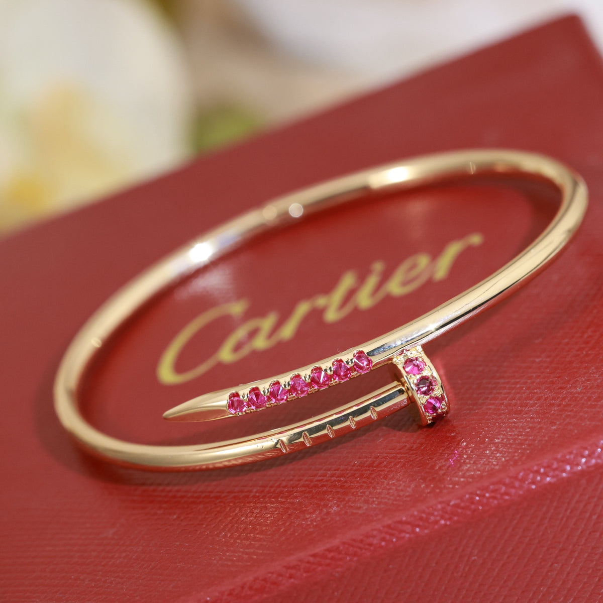 tricolor crystal Bangle for women - alternate angle view 2