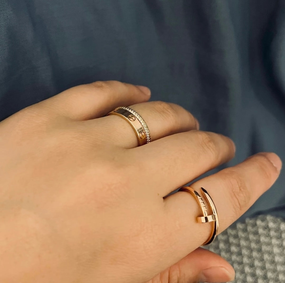 rose gold brass rose Ring for women - alternate angle view 15