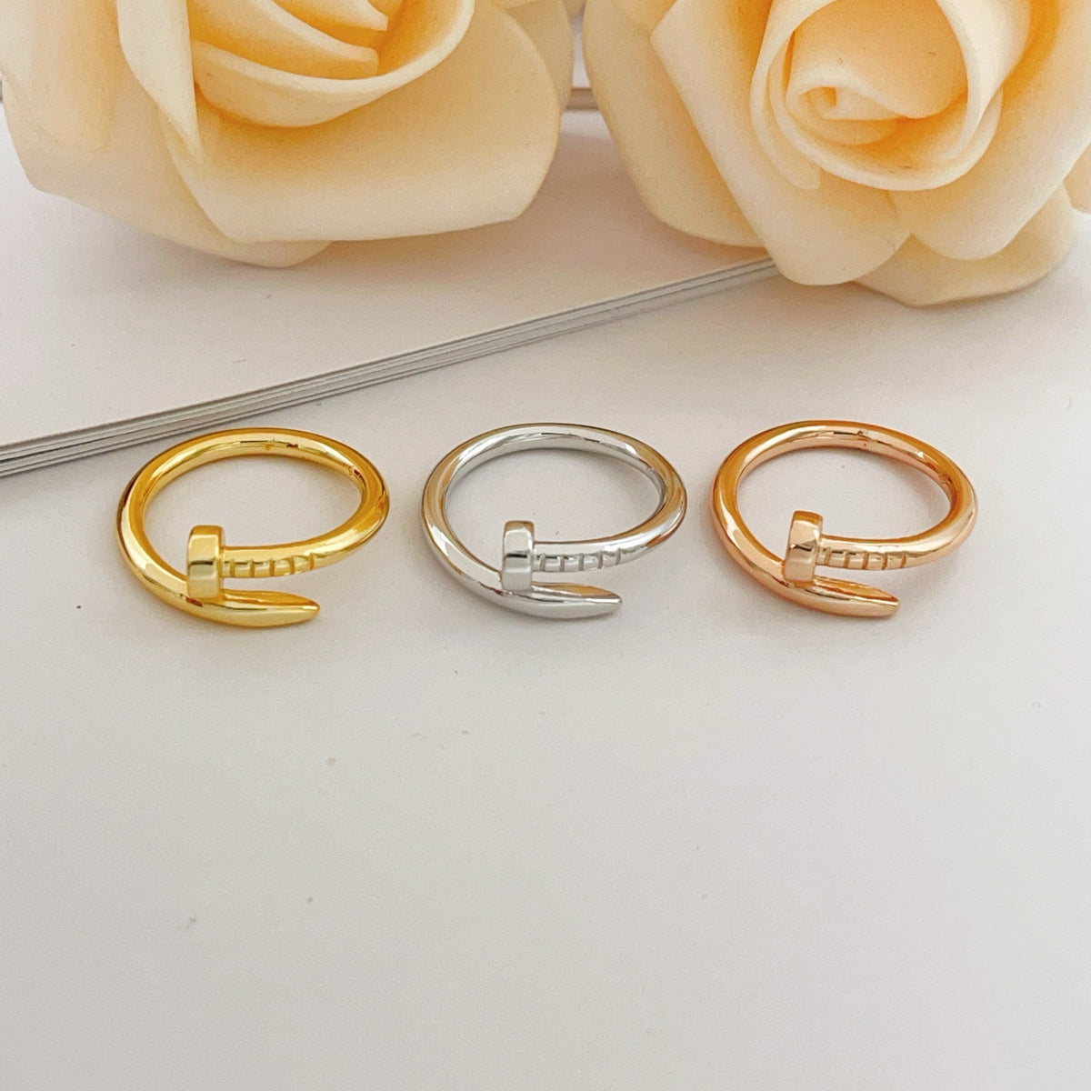 gold brass luxury Ring for women - alternate angle view 8