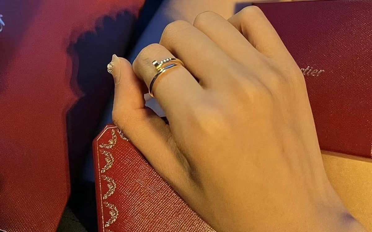 rose gold brass rose Ring for women - alternate angle view 11