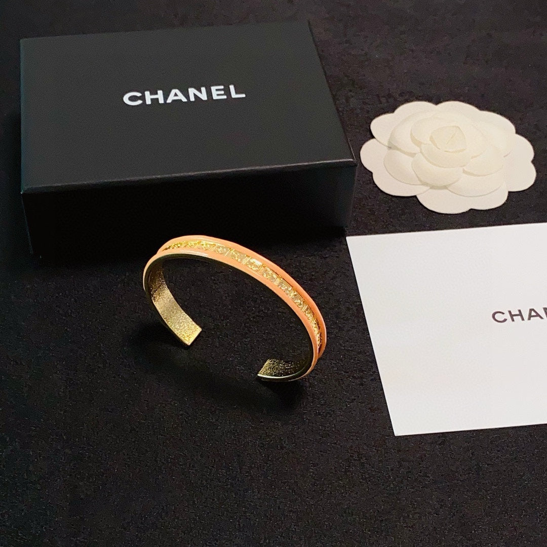 yellow letter Bangle for women - alternate angle view 9