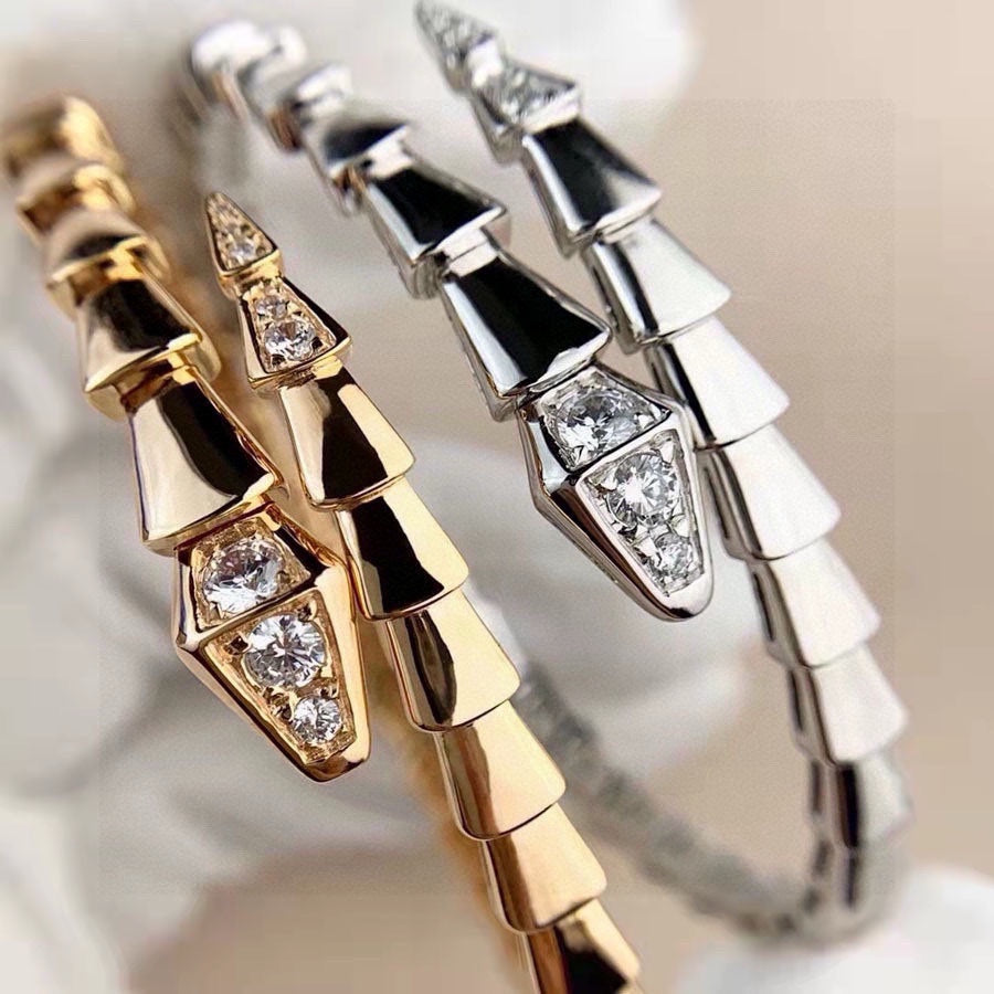 rose gold crystal rose Bangle for women - alternate angle view 5