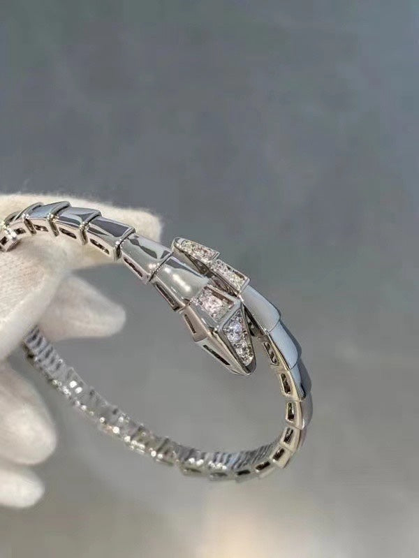 rose gold crystal rose Bangle for women - alternate angle view 8