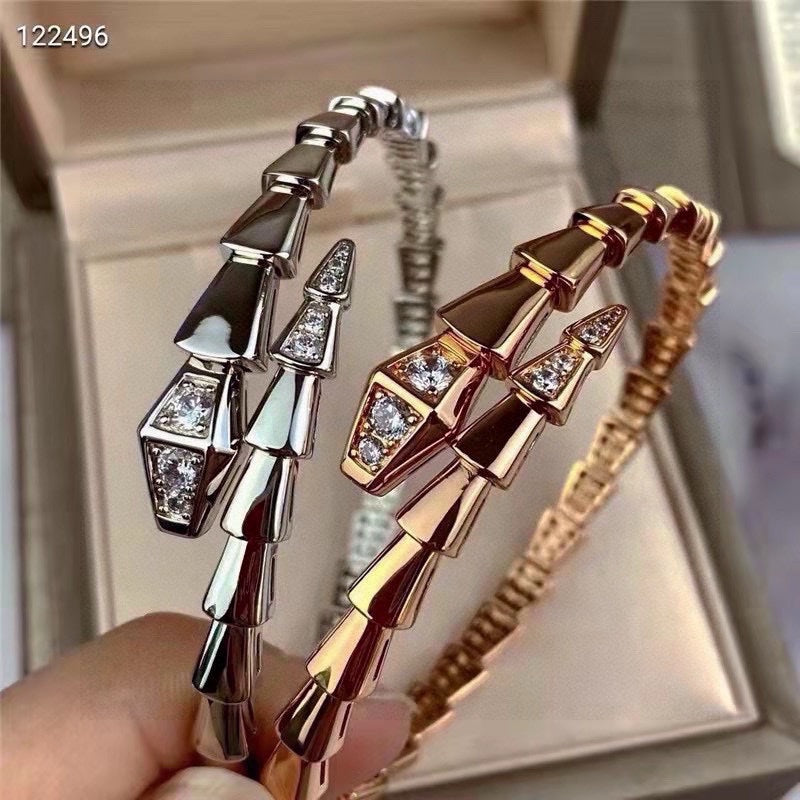 rose gold crystal rose Bangle for women - product detail view