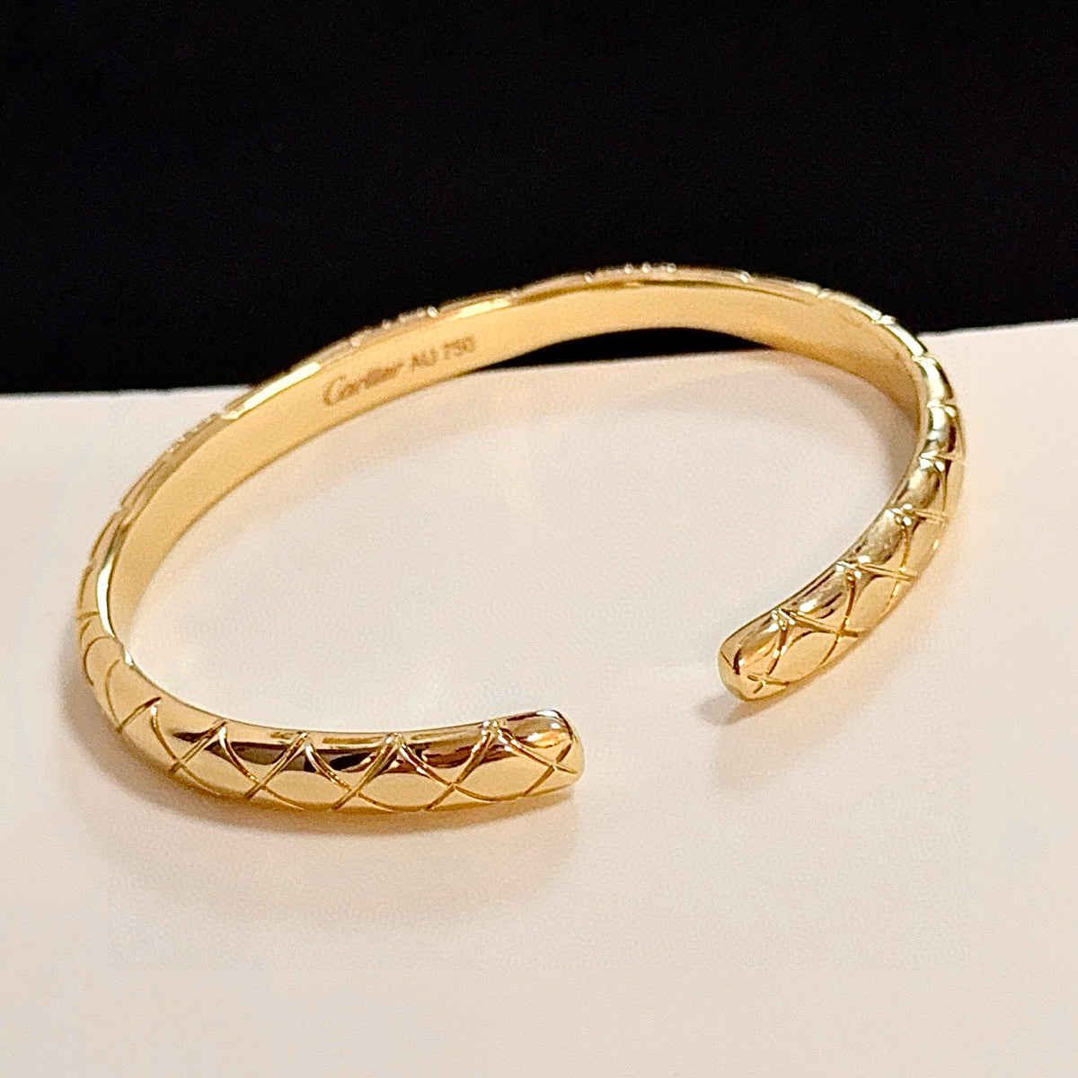 gold crystal floral Bangle for men - alternate angle view 10