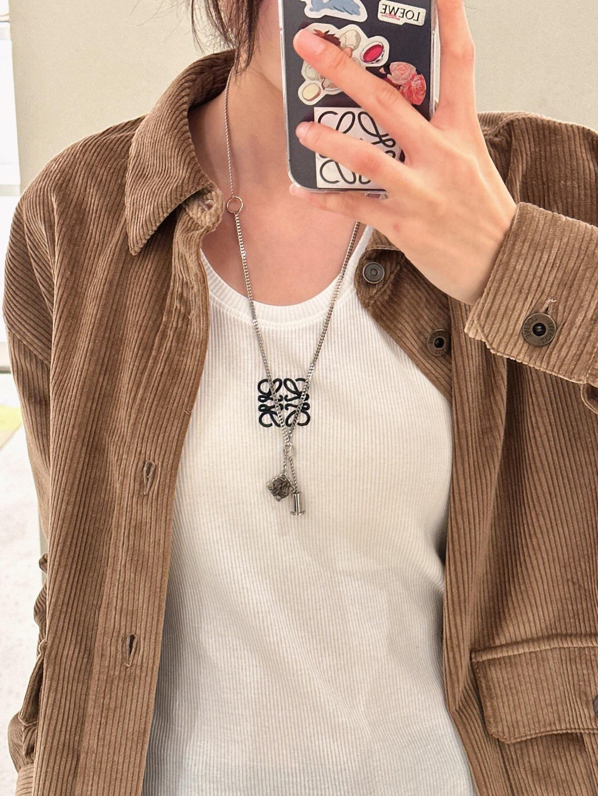 yellow brass Necklace for women - alternate angle view 7