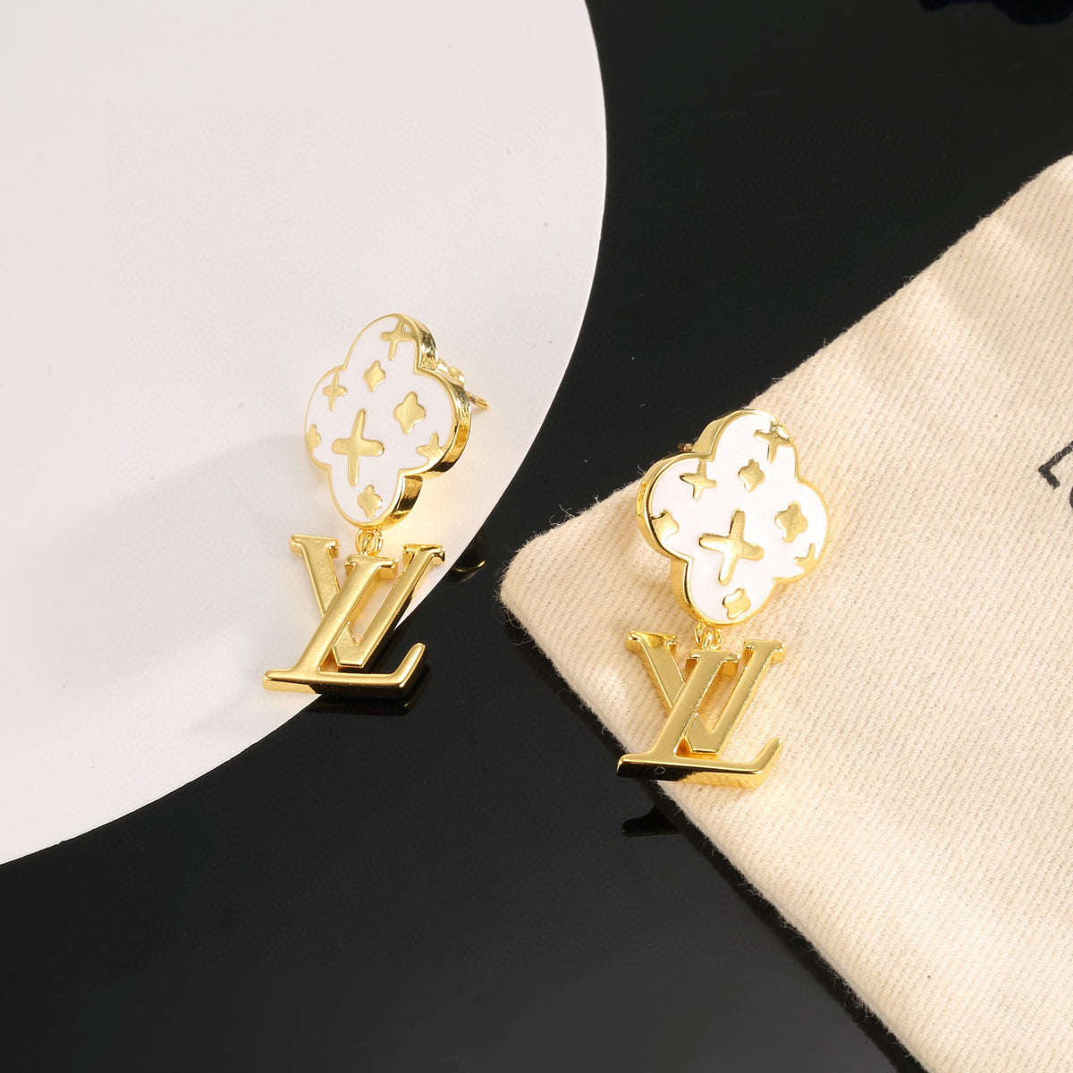 clover Drop Earrings for women - alternate angle view 5